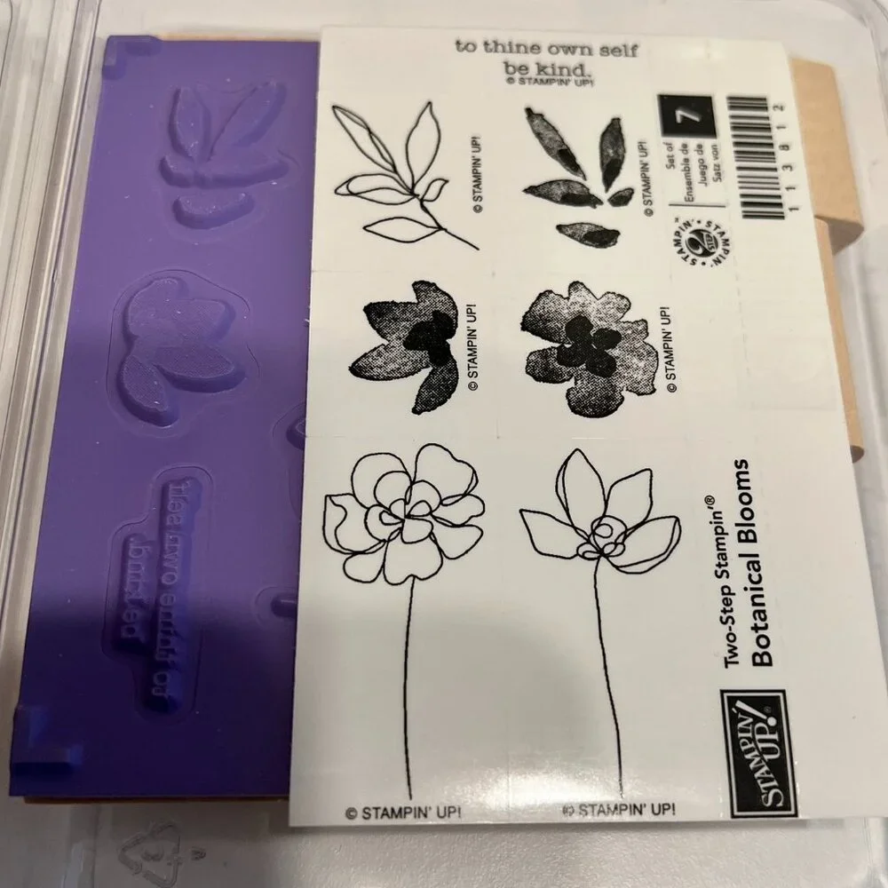 STAMPIN’ UP! “Botanical Blooms”‎ Two-Step Stampin (7-Pc Set) NEW & UNMOUNTED